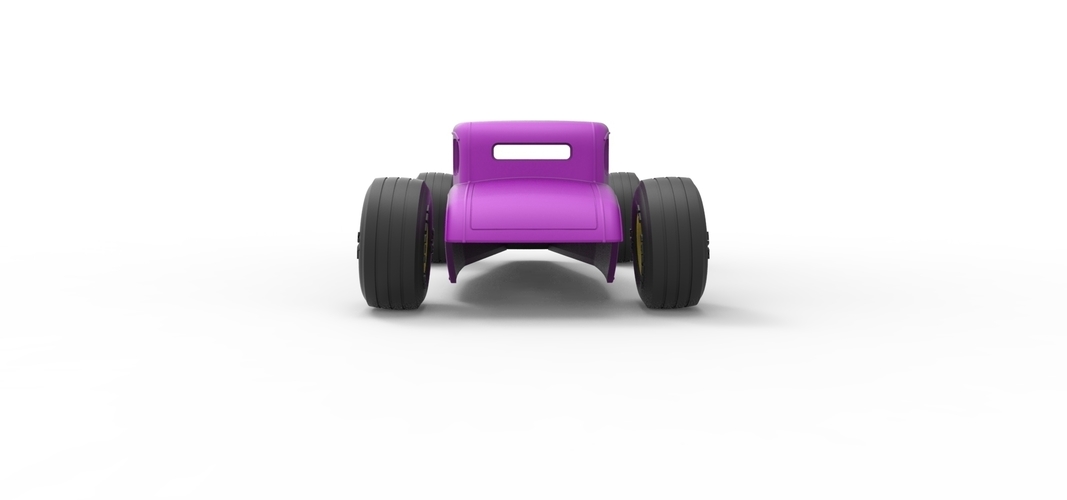 Shell and wheels for Hot rod Scale 1 to 24 3D Print 250741