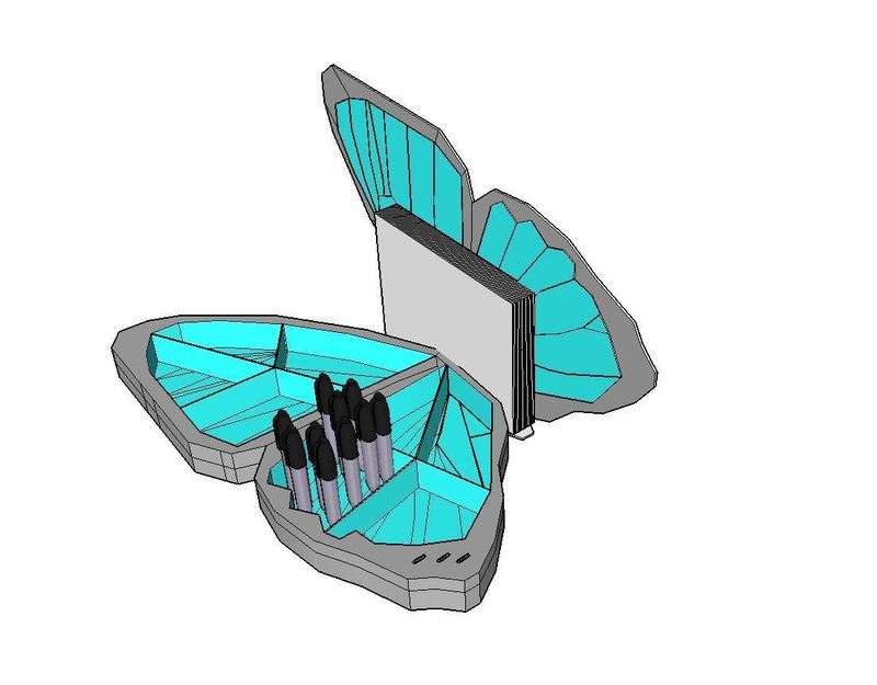Butterfly desk organizer - Pinshape