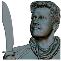 Small Portrait bas-relief 3D Printing 250857