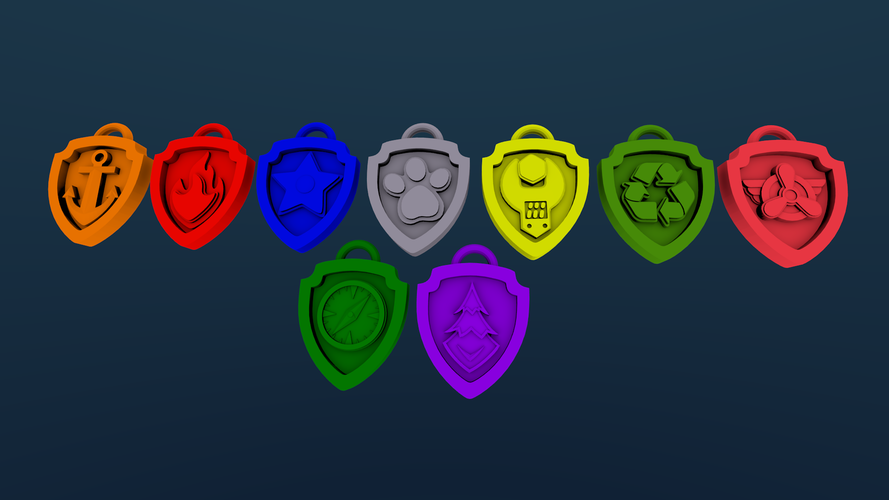 Paw Patrol Badges (Updated July '19) 3D Print 250864