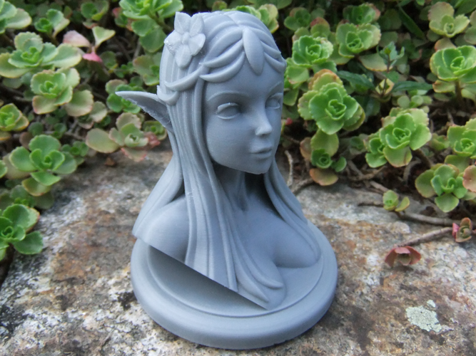 Elf Bust 3D Print 250971