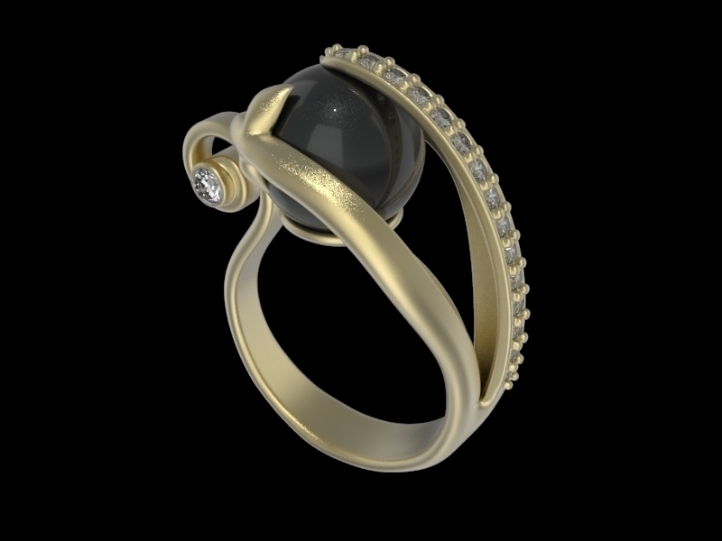 Ring With Pearl 