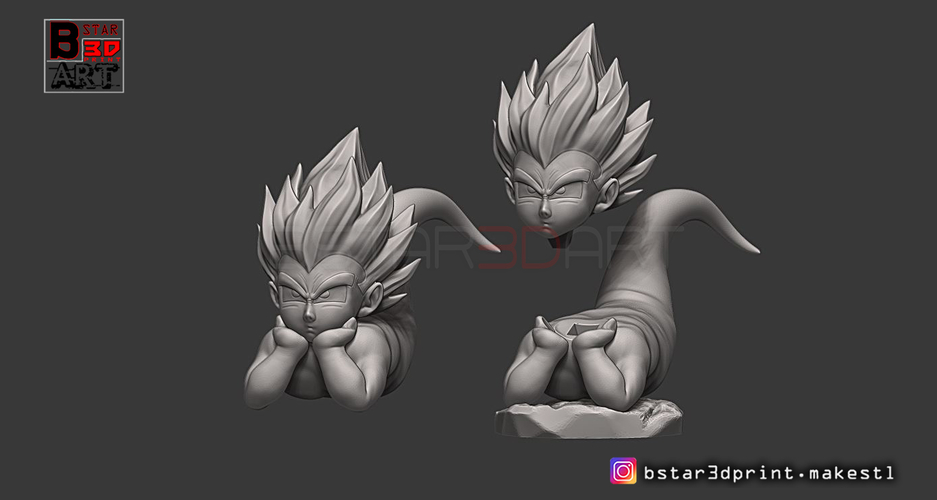 3d Printed Gotenks Ghost Version 03 From Dragon Ball Z By Bstar3dprint Pinshape