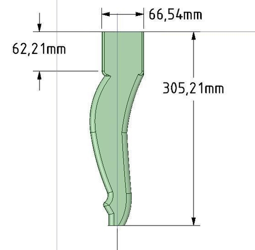 real furniture leg for3d printing and cnc production 3D Print 251225