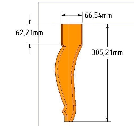 real furniture leg for3d printing and cnc production 3D Print 251226
