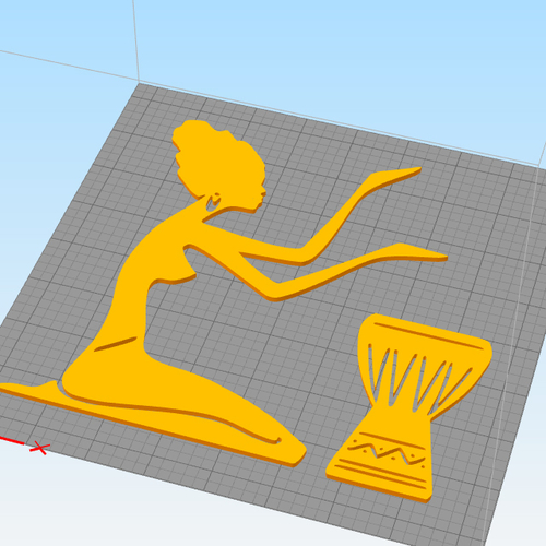 African woman wall decoration 3D Print 251252