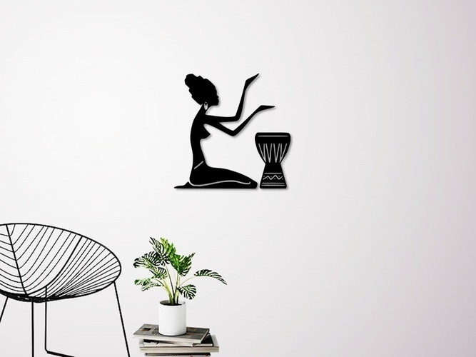 African woman wall decoration 3D Print 251253
