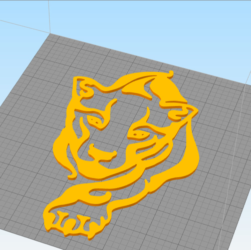 TIGER WALL ART 3D Print 251326