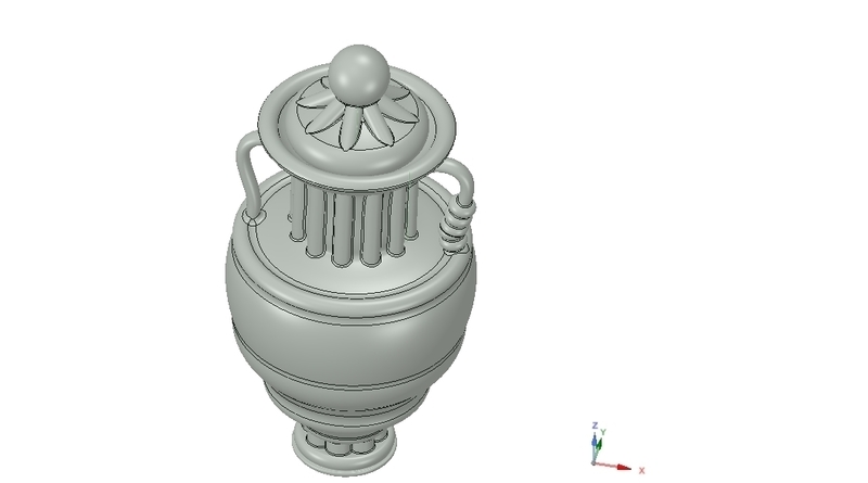 amphora cup vessel for dust