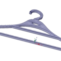 Clothes hanger 3D model for real 3D printing - Thumbnail 1