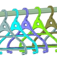 Clothes hanger 3D model for real 3D printing - Thumbnail 3