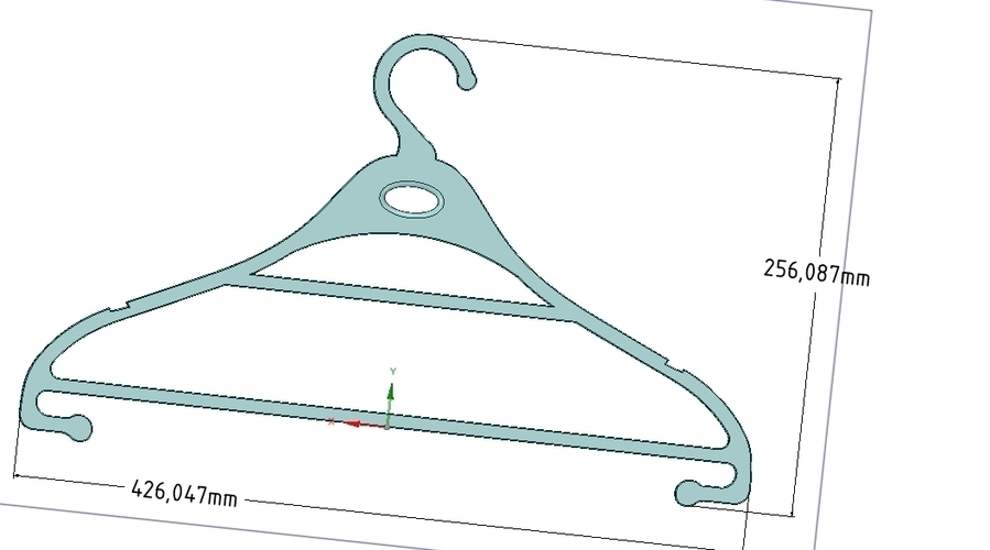 Clothes hanger 3D model for real 3D printing 3D Print 251378
