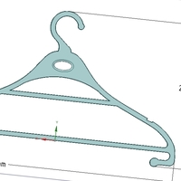 Clothes hanger 3D model for real 3D printing - Thumbnail 4