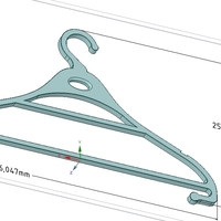 Clothes hanger 3D model for real 3D printing - Thumbnail 5