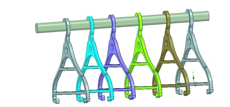 Clothes hanger 3D model for real 3D printing