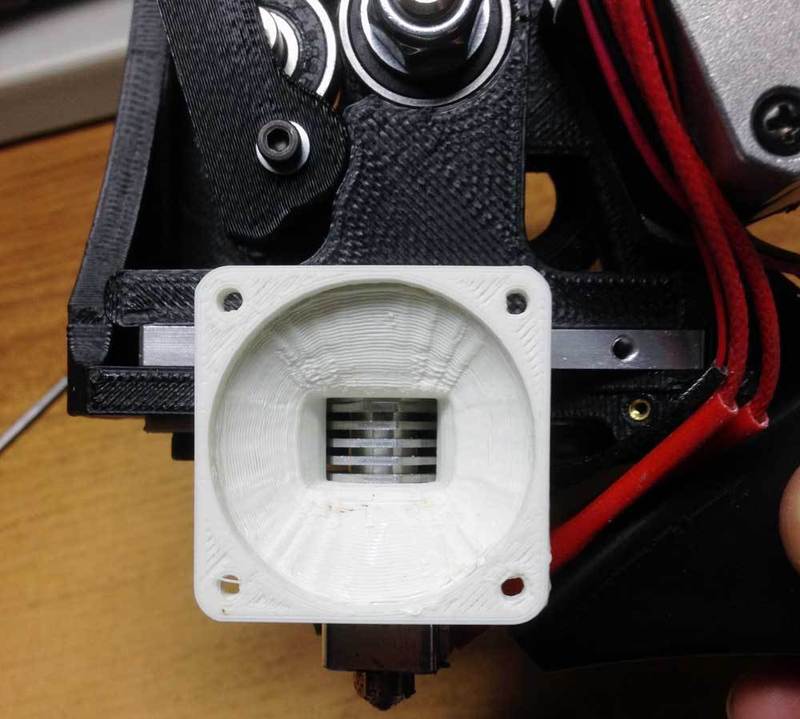 TAZ hexagon Hotend 40mm Fan Mount