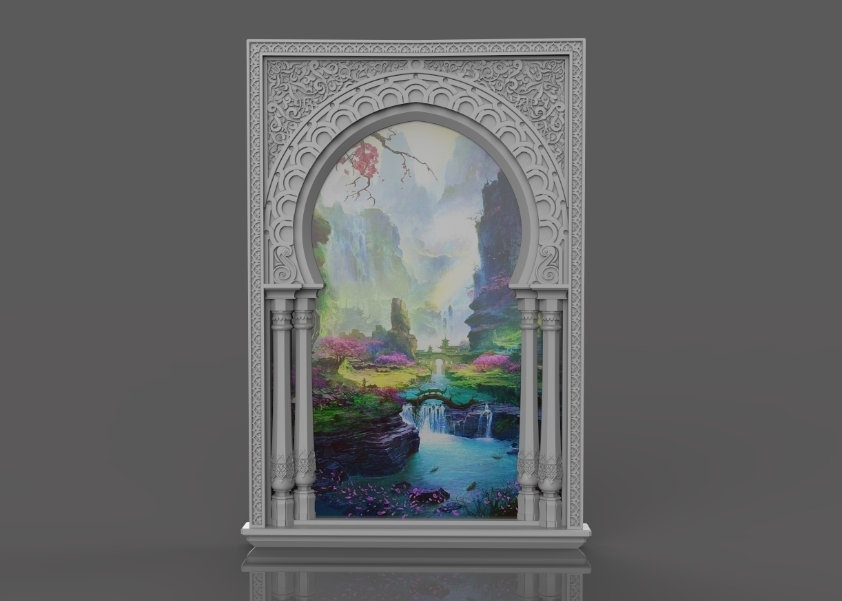 Download 3d Printed Decorative Picture Art Frame By 3dcrazy Pinshape