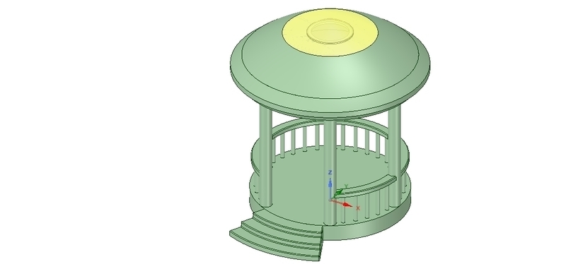 Rotunda Assembly Rotunda arbor terrace for 3D printing and assembly - Pinshape