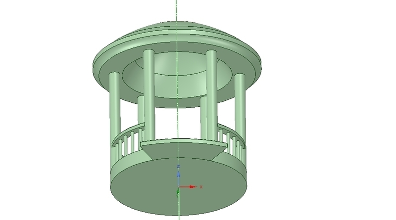 Rotunda Assembly Rotunda arbor terrace for 3D printing and assembly - Pinshape