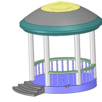 Rotunda arbor terrace for 3D printing and assembly - Thumbnail 11
