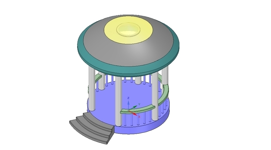 Rotunda arbor terrace for 3D printing and assembly 3D Print 251662