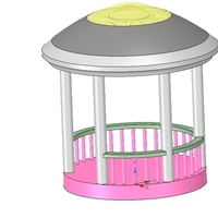Rotunda arbor terrace for 3D printing and assembly - Thumbnail 16