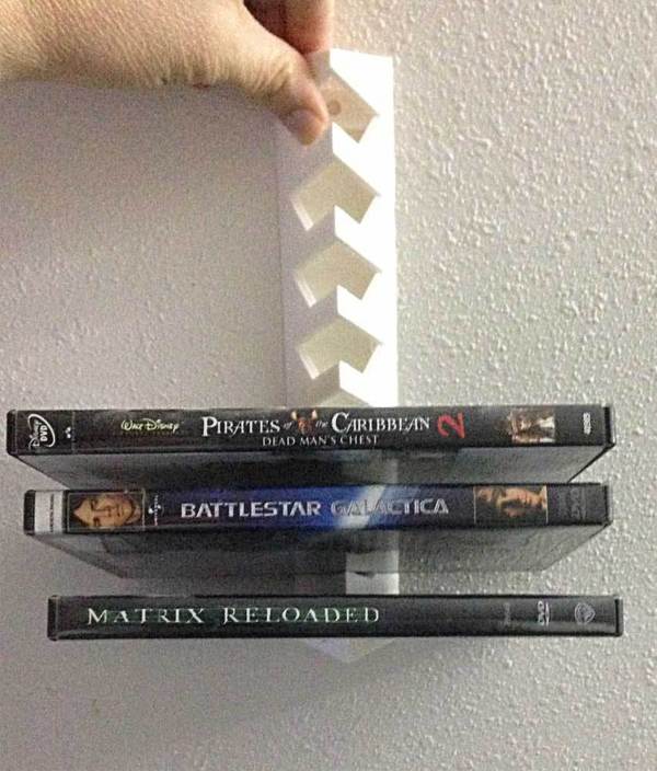 Simple DVD Wall Hanger