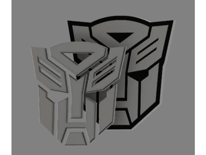 Autobot logo 2 pieces 3D Print 251765
