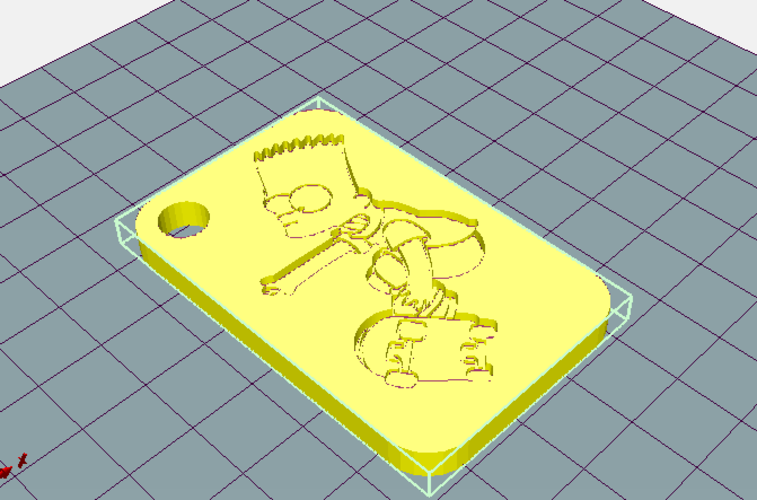 Bart Simpson Keychain 3D Print 251818