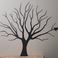 Small Tree Wall Stencil Decoration 3D Printing 251874