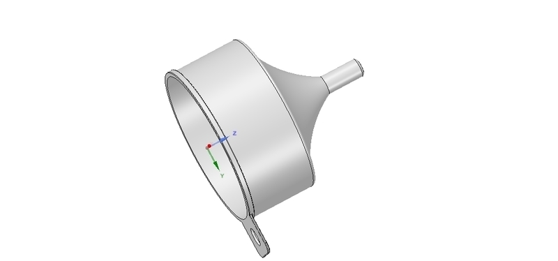 funnel with large waste protection 3d-print model 