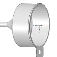 funnel with large waste protection 3d-print model  - Thumbnail 3
