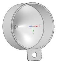 funnel with large waste protection 3d-print model  - Thumbnail 4