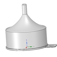 funnel with large waste protection 3d-print model  - Thumbnail 12