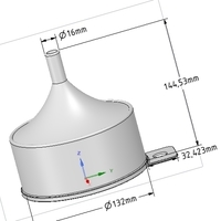 funnel with large waste protection 3d-print model  - Thumbnail 13