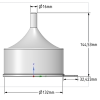 funnel with large waste protection 3d-print model  - Thumbnail 14
