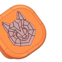 custom-made furniture handle knob 3d-print w bear - Thumbnail 3