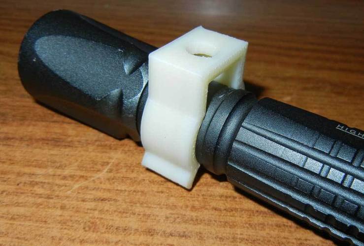 Small LED Flashlight clip mount 3D Print 25221