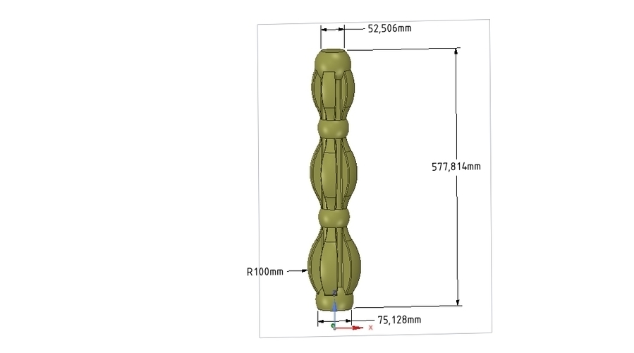 custom-made baluster pillar stairs handle 3d-print cnc Star Wars 3D Print 252230