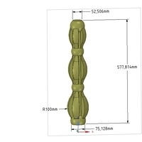 custom-made baluster pillar stairs handle 3d-print cnc Star Wars - Thumbnail 4