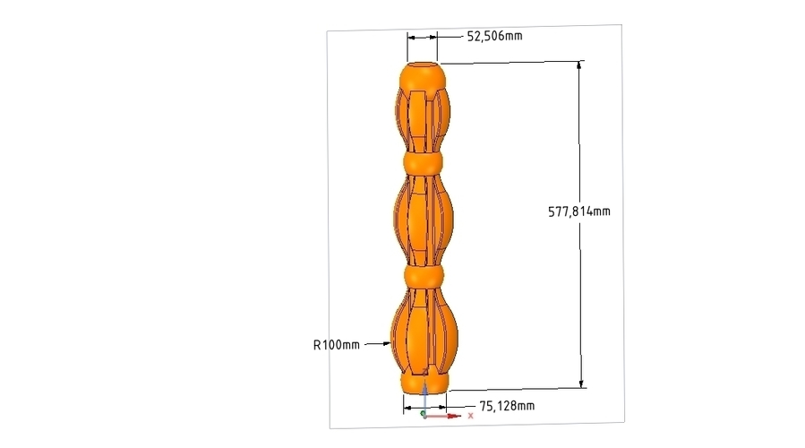 custom-made baluster pillar stairs handle 3d-print cnc Star Wars 3D Print 252231