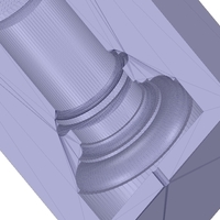 concrete or plaster baluster w casting mold 3d - Thumbnail 2