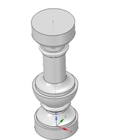 concrete or plaster baluster w casting mold 3d - Thumbnail 5