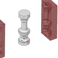 concrete or plaster baluster w casting mold 3d - Thumbnail 8