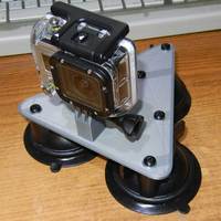 GoPro Camera 3 point suction cup mount. Hood mount - Thumbnail 2