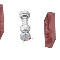 concrete or plaster baluster w casting mold 3d - Thumbnail 11