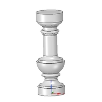 concrete or plaster baluster w casting mold 3d - Thumbnail 13