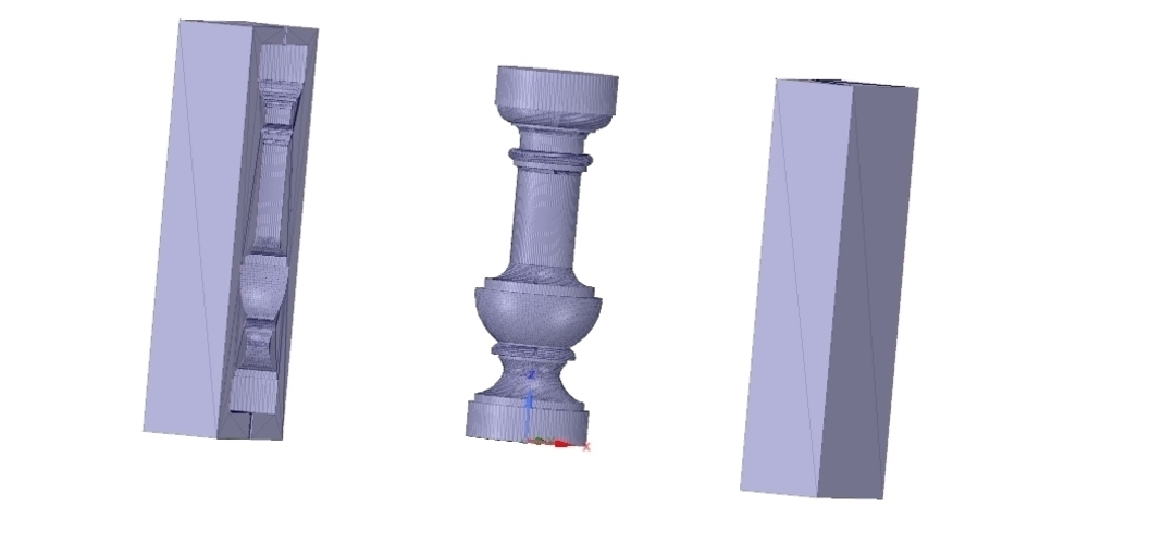 concrete or plaster baluster w casting mold 3d 3D Print 252345