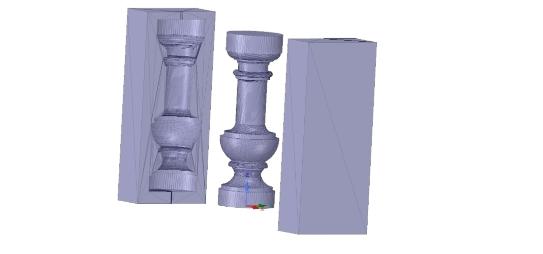 concrete or plaster baluster w casting mold 3d 3D Print 252346