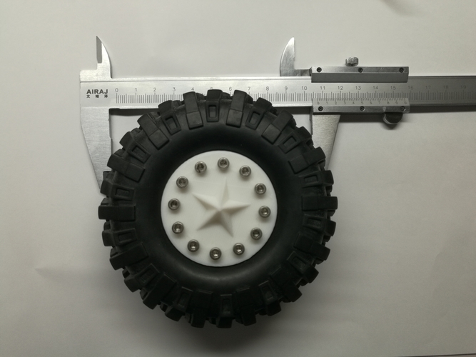 1.9 inches wheel hub of 1/10 rc  3D Print 252354